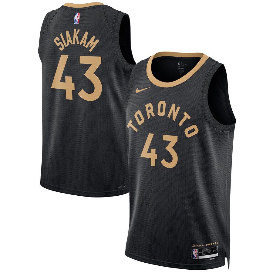 Men Toronto Raptors #43 Pascal Siakam Nike Black City Edition 2022-23 Swingman NBA Jersey->customized nba jersey->Custom Jersey